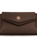 Small Leather Crossbody Bag - Coffee